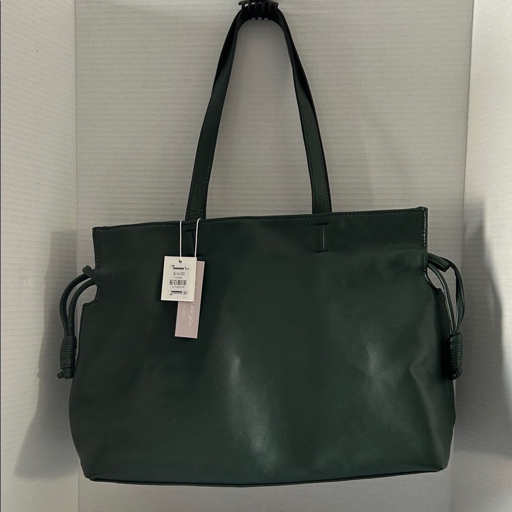 JENNU Vegan Forest Green Tote Bag New. Model JN2353